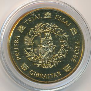 Gibraltar., 10 euro cent, 2003