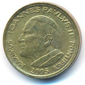 Vatican City., 10 euro cent, 2005