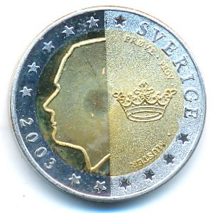 Sweden., 2 euro, 2003