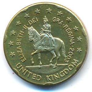Great Britain., 20 euro cent, 2003