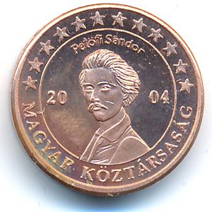 Hungary., 1 euro cent, 2004