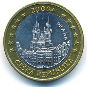 Czech., 1 euro, 2004