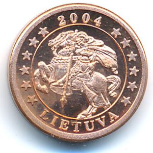 Lithuania., 1 евроцент, 