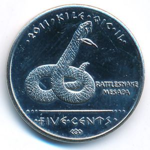Los Coyotos Indians., 5 cents, 2011