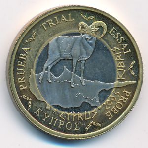 Cyprus., 1 euro, 2003–2004