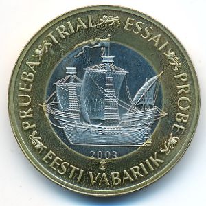 Estonia., 1 euro, 2003