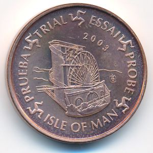 Isle of Man., 2 euro cent, 2003