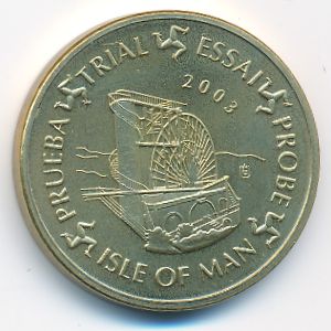 Isle of Man., 20 euro cent, 2003