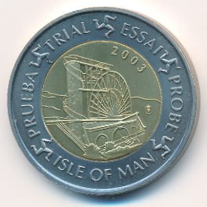 Isle of Man., 2 euro, 2003