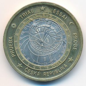 Czech., 1 euro, 2003