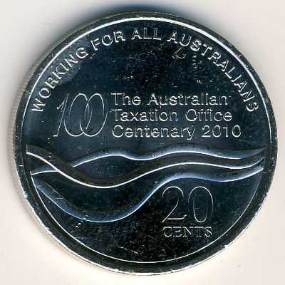 Australia, 20 cents, 2010