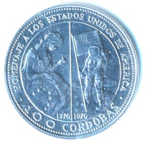 Nicaragua, 100 cordobas, 1975