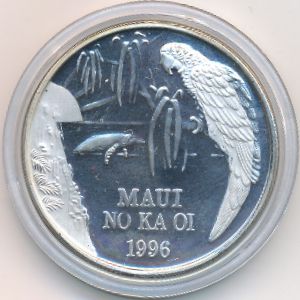 Гавайские острова., 1 доллар (1996 г.)