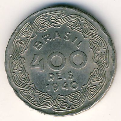 Brazil, 400 reis, 1938–1942