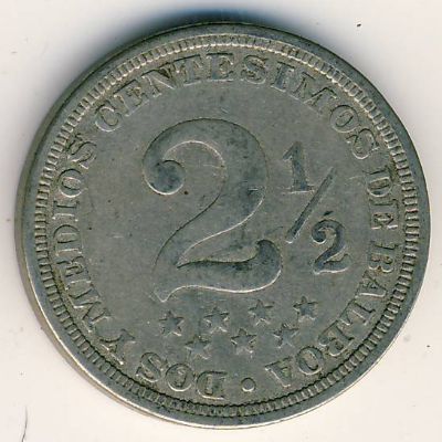 Panama, 2 1/2 centesimos, 1907