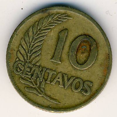 Peru, 10 centavos, 1942