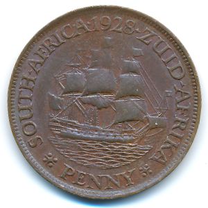 South Africa, 1 penny, 1926–1930