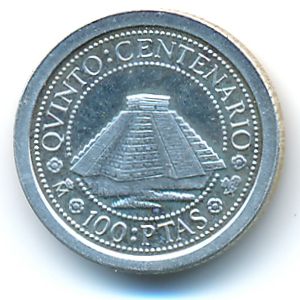 Spain, 100 pesetas, 1989