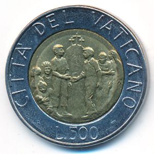 Ватикан, 500 лир (1994 г.)