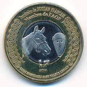 Французский Судан., 1 франк (2014 г.)