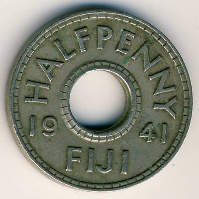 Fiji, 1/2 penny, 1940–1941