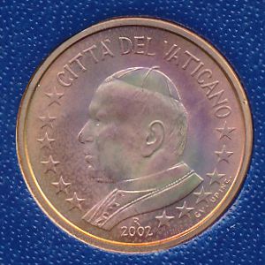 Vatican City, 5 euro cent, 2002–2005