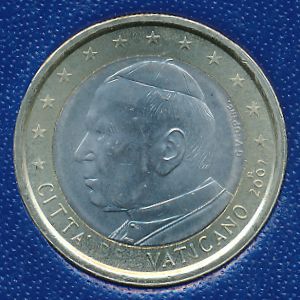 Ватикан, 1 евро (2002–2005 г.)