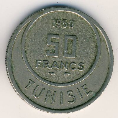 Tunis, 50 francs, 1950–1957