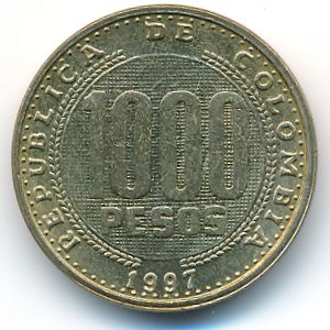 Колумбия, 1000 песо (1996–1998 г.)