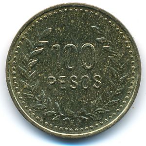 Colombia, 100 pesos, 1992–1995