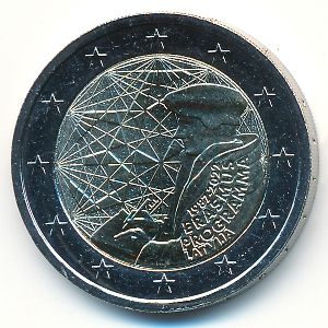 Latvia, 2 euro, 2022