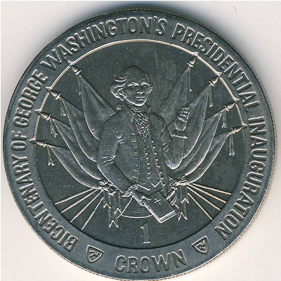 Isle of Man, 1 crown, 1989