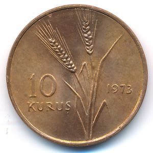 Turkey, 10 kurus, 1969–1973