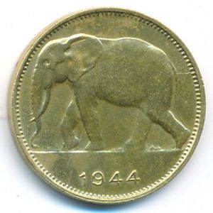 Belgian Congo, 1 franc, 1944–1949