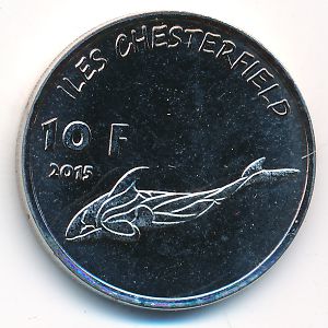 Chesterfield Islands., 10 франков, 