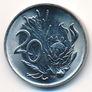 South Africa, 20 cents, 1970–1990
