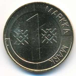 Финляндия, 1 марка (1993–2001 г.)