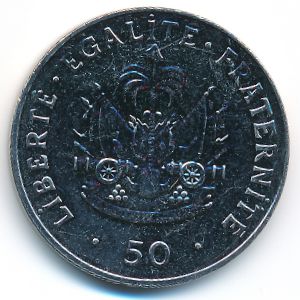 Haiti, 50 centimes, 1995–2011