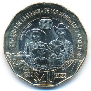 Мексика, 20 песо (2022 г.)