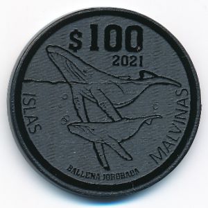 Islas Malvinas., 100 песо, 