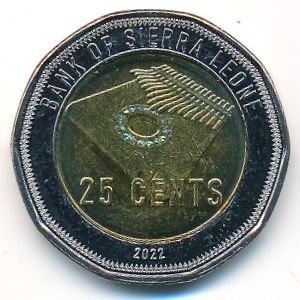 Сьерра-Леоне, 25 центов (2022 г.)
