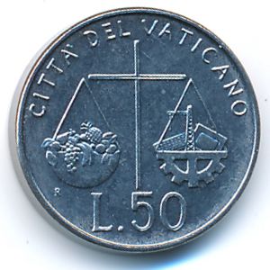 Ватикан, 50 лир (1992 г.)