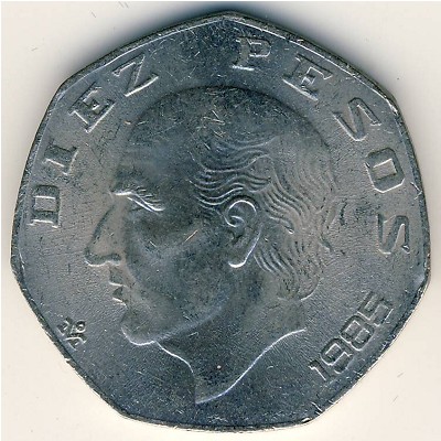 Mexico, 10 pesos, 1978–1985