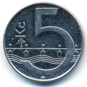 Чехия, 5 крон (2016 г.)