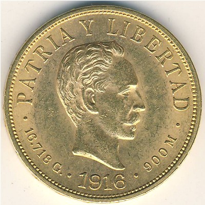Куба, 10 песо (1915–1916 г.)