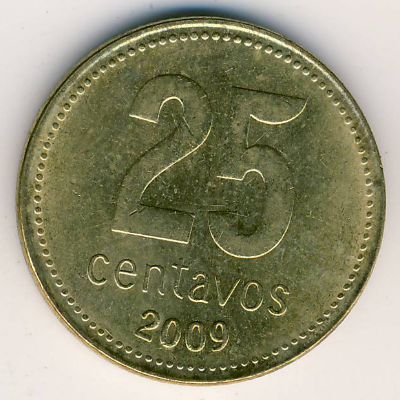 Argentina, 25 centavos, 1992–2010