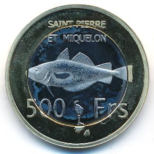 Saint Pierre and Miquelon, 500 франков, 