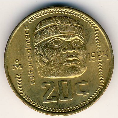 Мексика, 20 сентаво (1983–1984 г.)