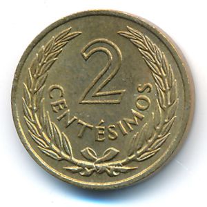 Uruguay, 2 centesimos, 1960