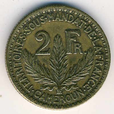 Cameroon, 2 francs, 1924–1925